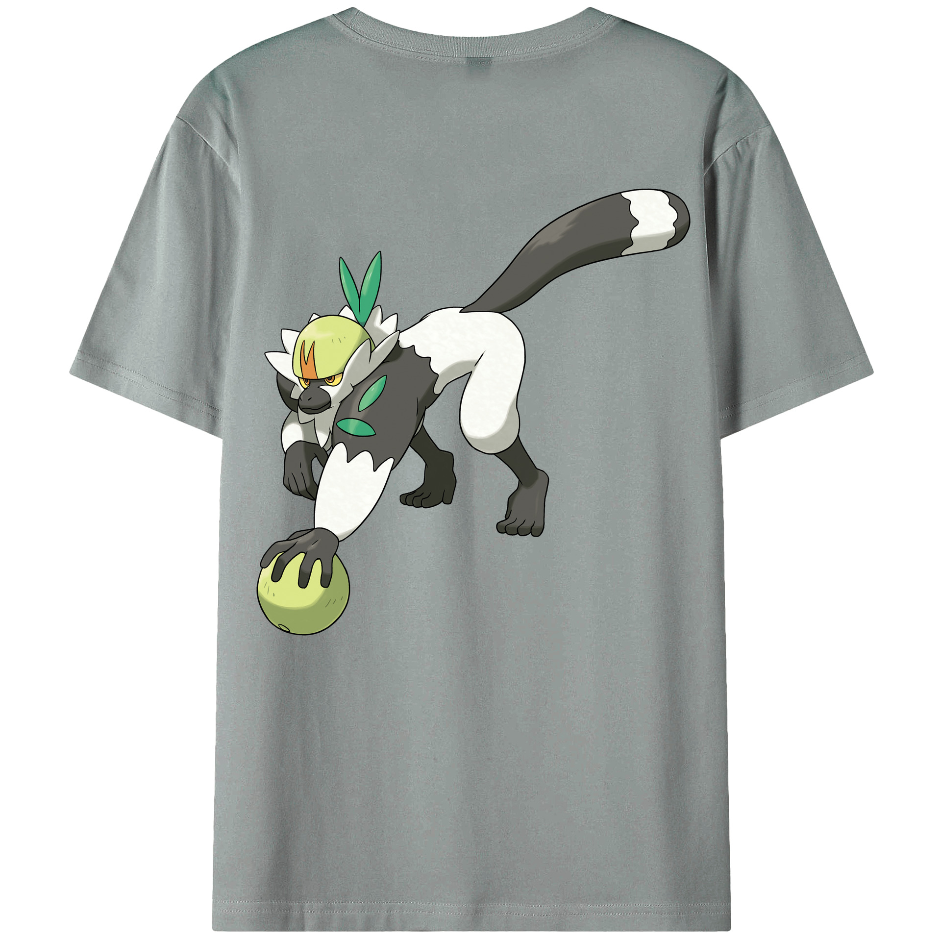 （画像用） ポケットモンスター Pokémon 綿100％ メンズ半袖Tシャツ（バックプリント） 通気性